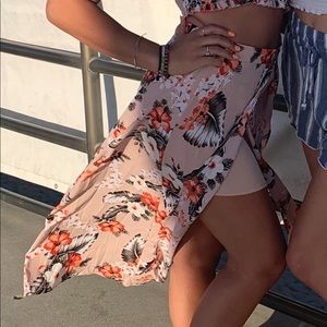 Floral maxi skirt